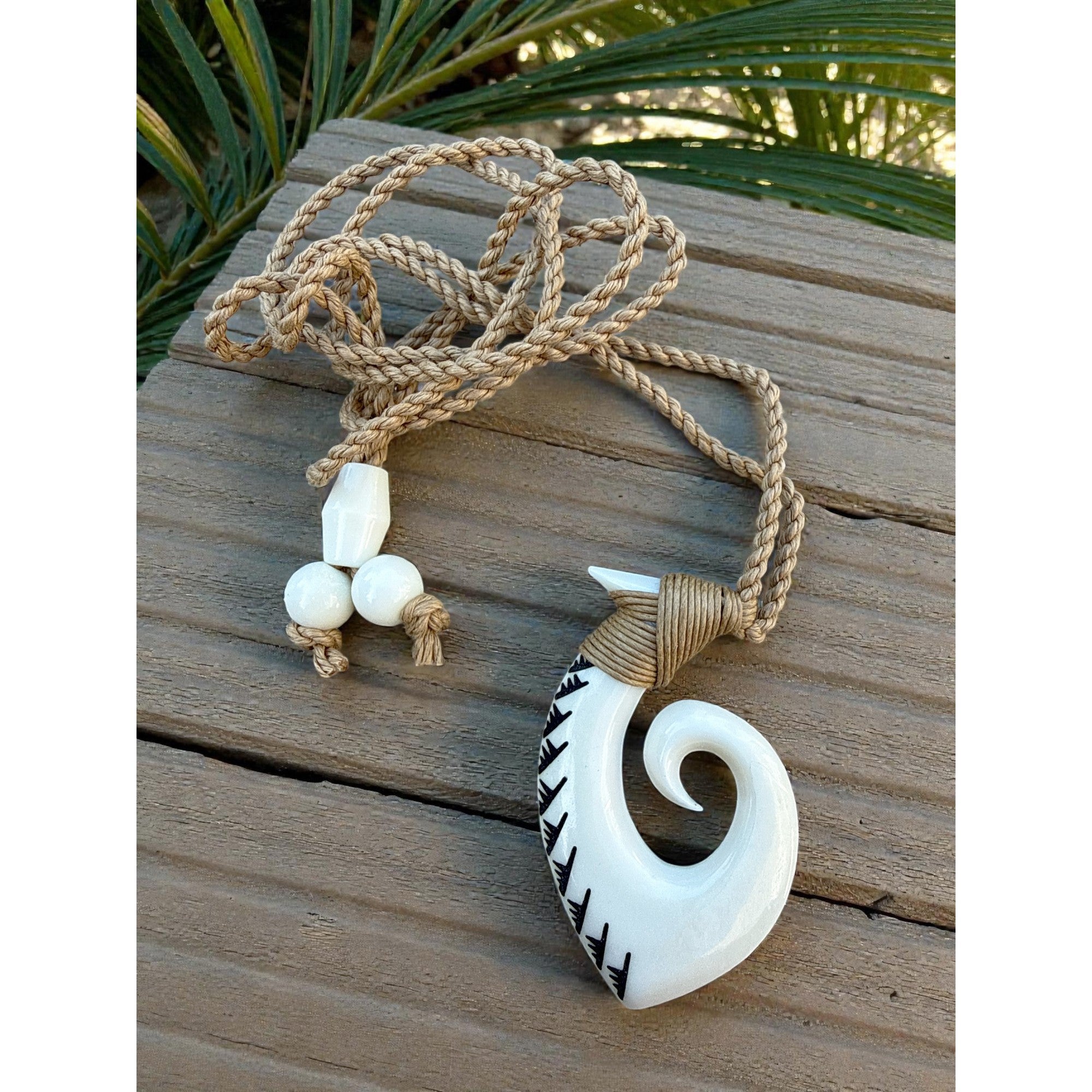 Hawaiian Fish Hook Necklace with Engravings
