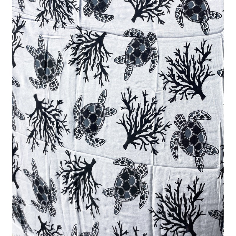 Black Turtle and Coral | Pareo