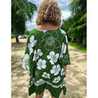 Beach Cover-Up | Hawaiian Flowers GREEN