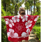 Beach Cover-Up | Hawaiian Flowers RED