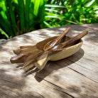 Acacia Wood 3-Piece Pineapple Salad Bowl