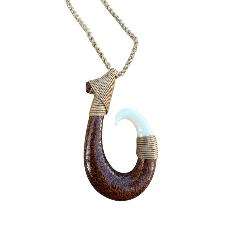 fake hawaiian fish hook Koa Wood Hawaiian Fish Hook (Makau)