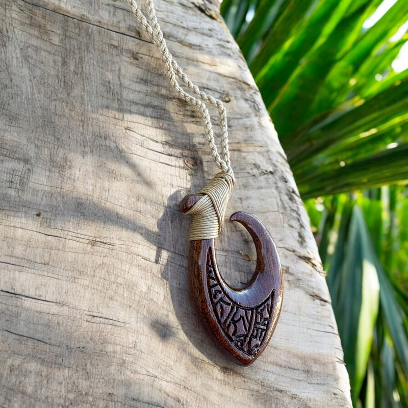 Koa Wood Fish Hook | Hawaiian Makau