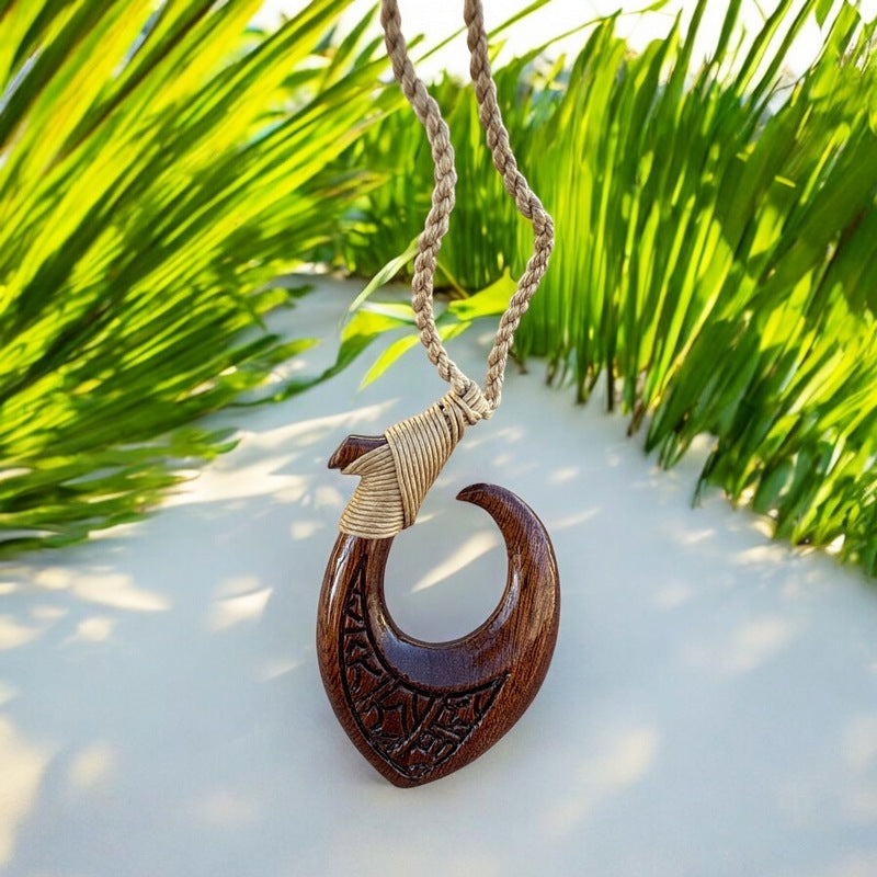 Koa Wood Fish Hook | Hawaiian Makau