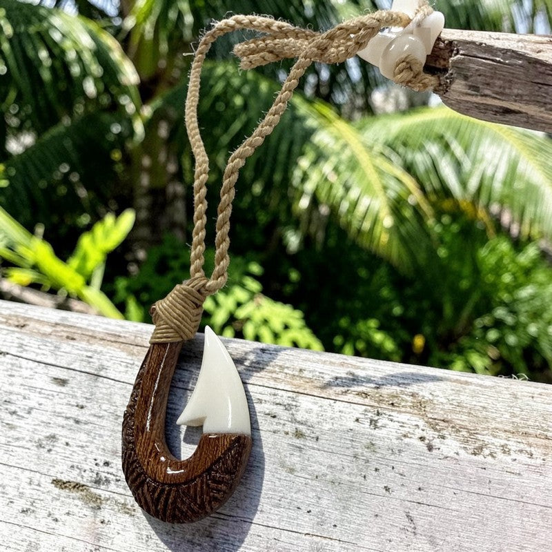 Koa and Bone Makau with Engravings