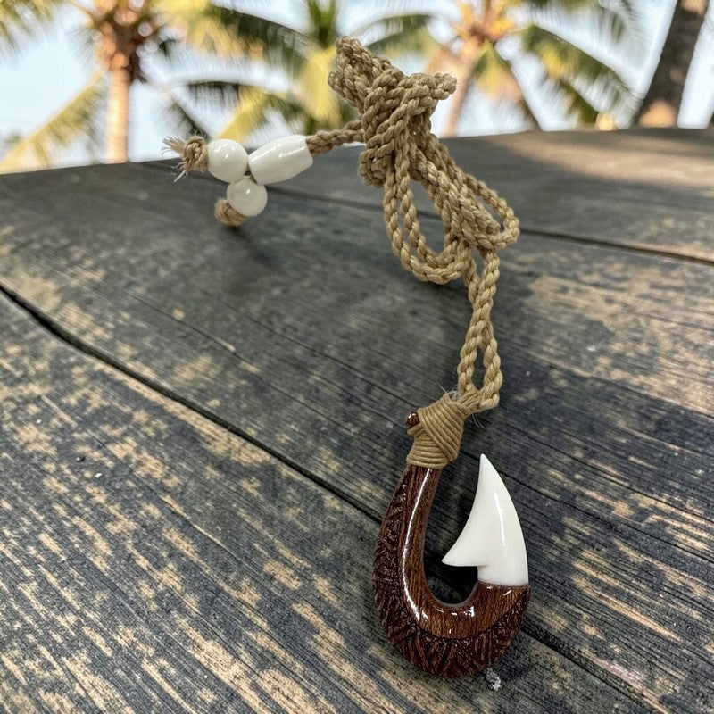 Koa and Bone Makau with Engravings