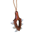 Leiomano Koa Wood w/ Shark Teeth Necklace
