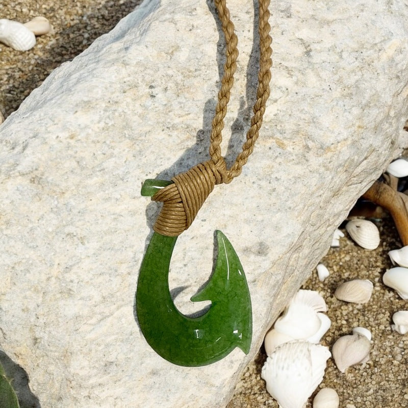 Jade Makau | Hawaiian Fish Hook Necklace