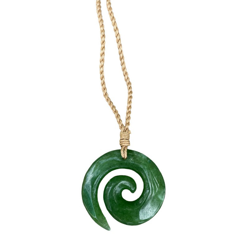 Jade Wave Swirl Necklace