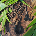 Black Jade Fish Hook Necklace