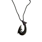 Black Bone Fish Hook w/ Black Cord | Hawaiian Makau