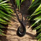 Black Bone Fish Hook w/ Black Cord | Hawaiian Makau