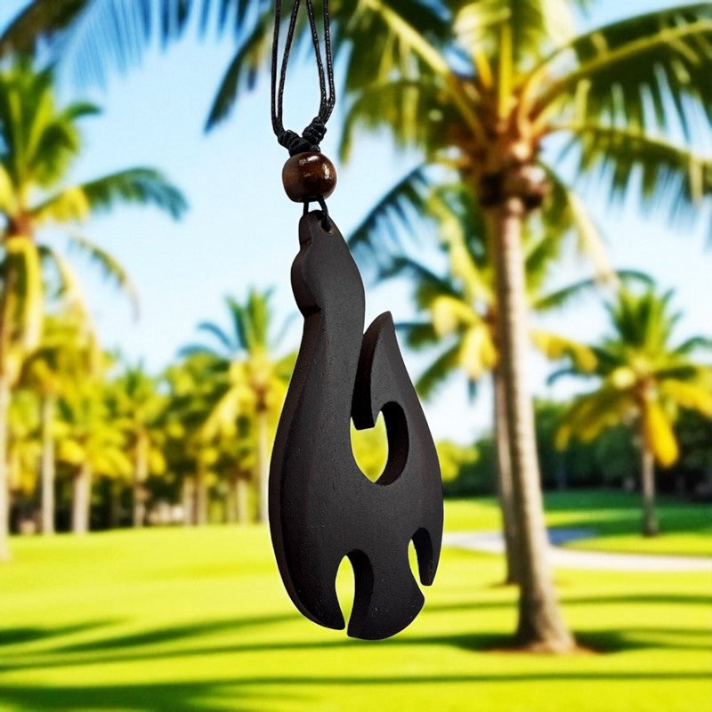 Wooden Hei-Matau Necklace – Makana Hut
