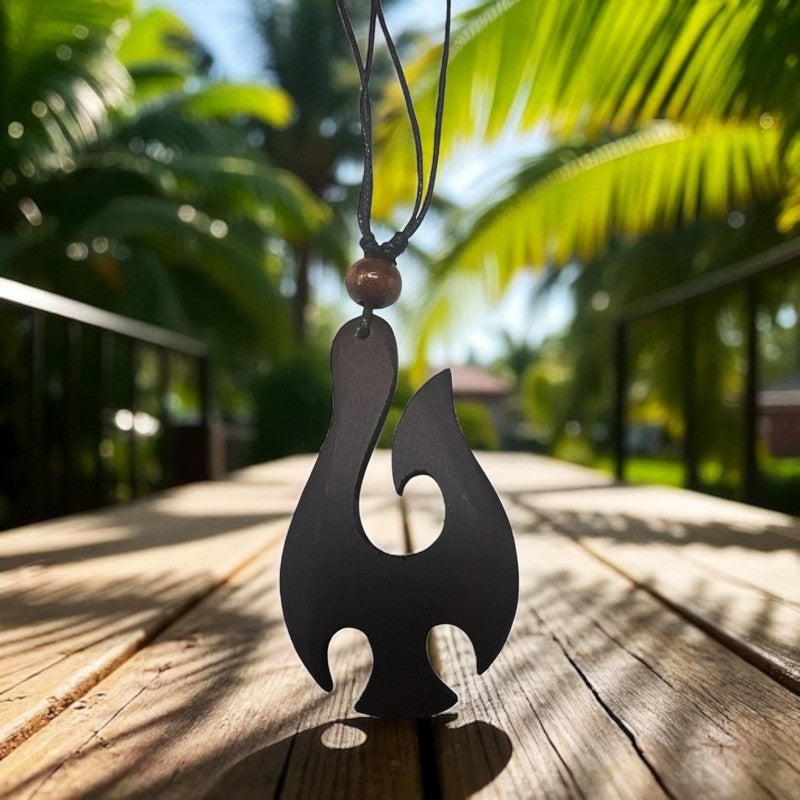 Wooden Hei-Matau Necklace – Makana Hut