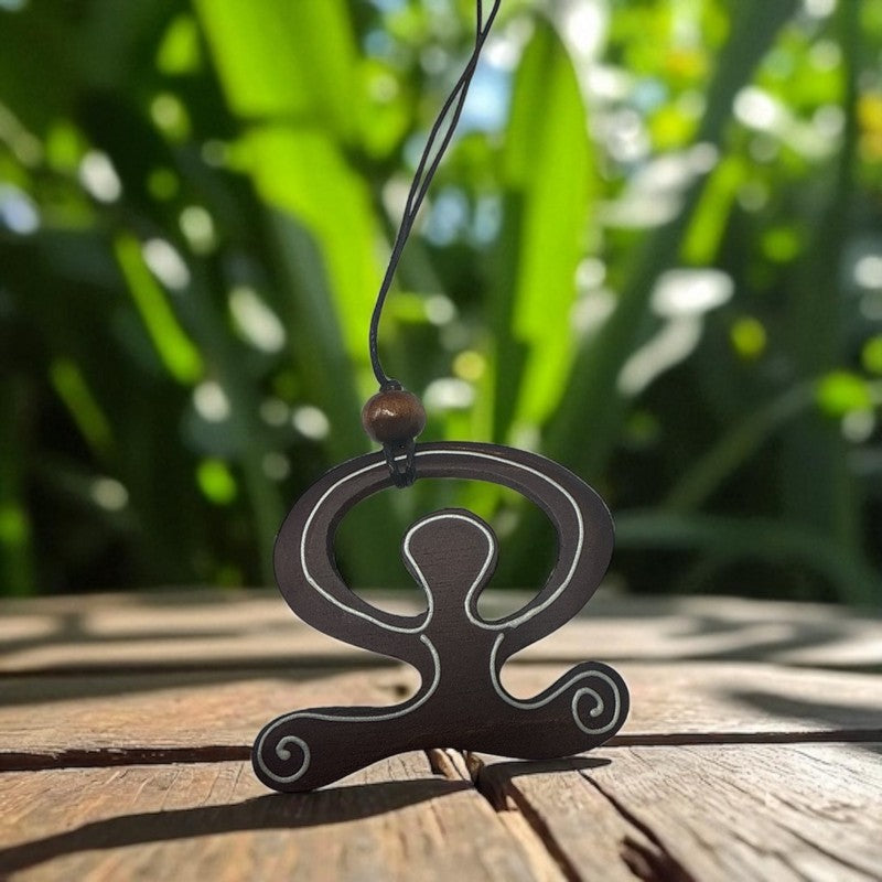 Wooden Hawaiian Petroglyph Necklace