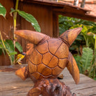Standing Hawaiian Sea Turtle | Ocean Life Carving 16" (Refurbished)