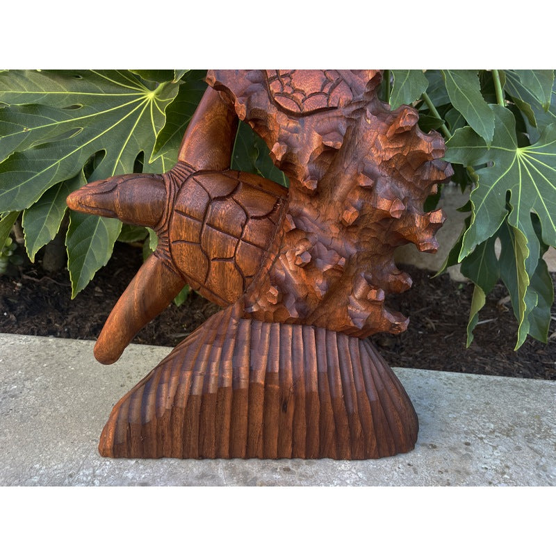 Standing Hawaiian Sea Turtle 20 " | Ocean Life Carving