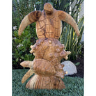 Standing Hawaiian Sea Turtle | Natural Wood 16"