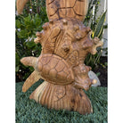 Standing Hawaiian Sea Turtle | Natural Wood 16"