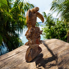 Standing Hawaiian Sea Turtle | Stained Wood 16"