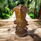 Standing Hawaiian Sea Turtle | Stained Wood 16"