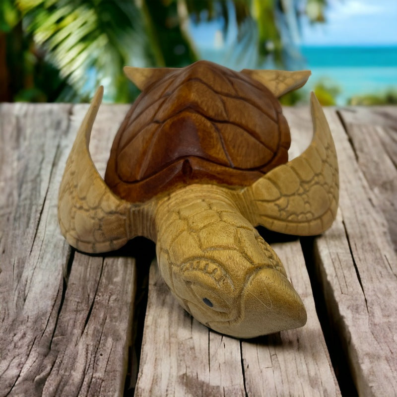 Wood carved 2024 sea turtle