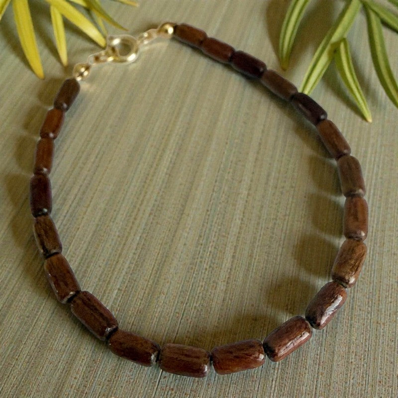 Koa Wood Rice Bead Bracelet