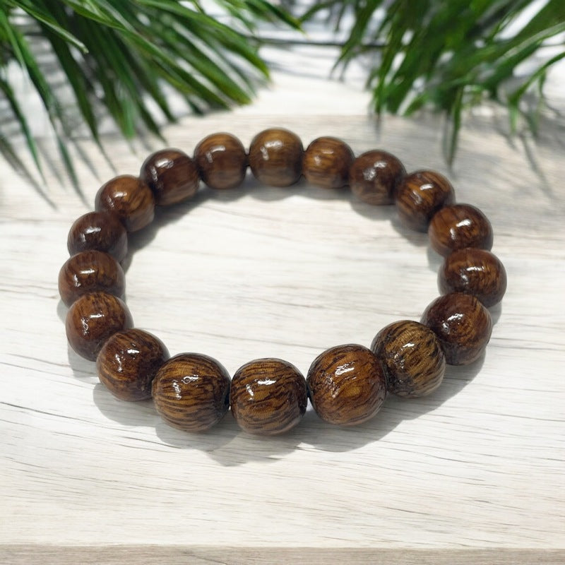 Koa Wood Bead Bracelet 12mm