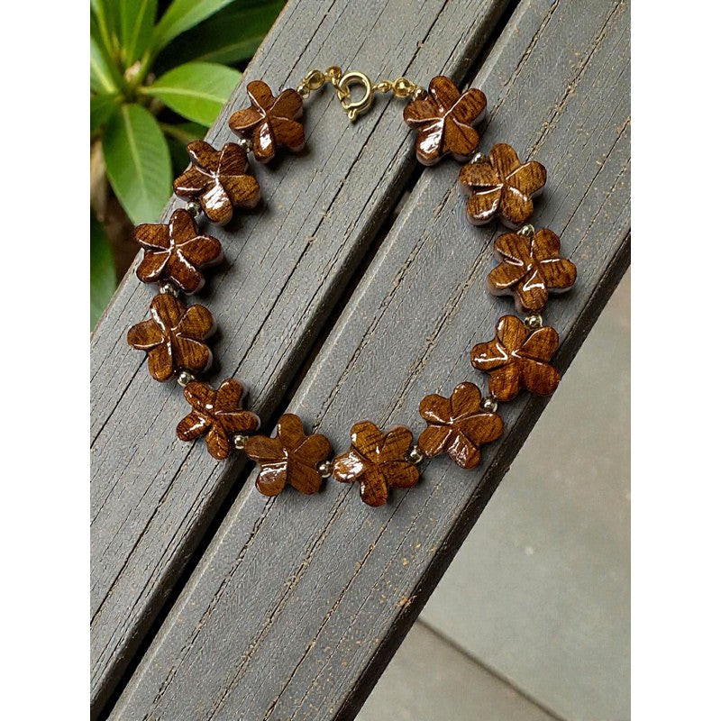 Koa All Plumeria Bracelet | Koa Jewelry