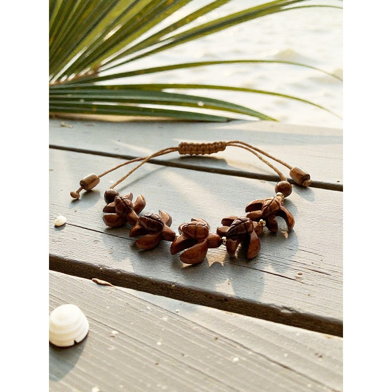 Koa Sea Turtles (Honu) Bracelet