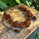Plumeria Flower and Heats Koa Bracelet