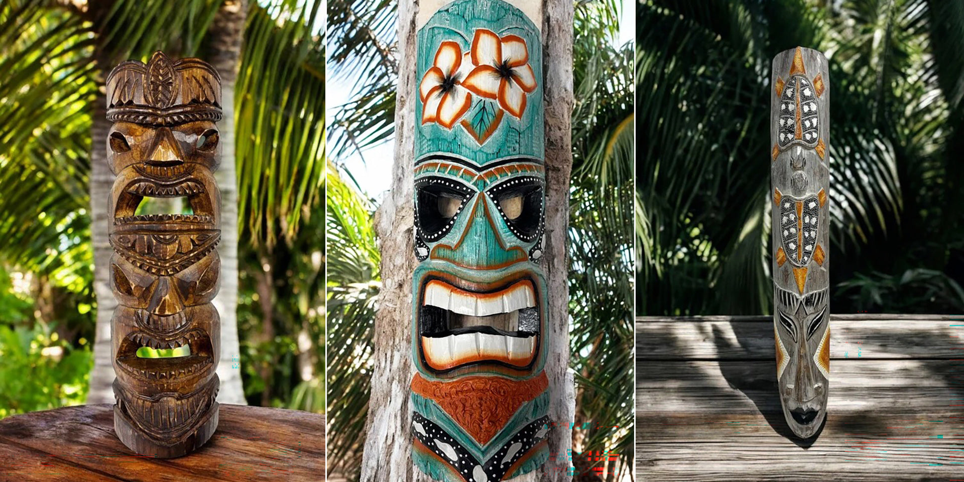 Tiki Masks Makana Hut Banner
