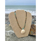 Hawaiian Ark Shell Necklace with Natural Turquoise