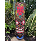 Tiki Mask with Hibiscus Flower | Hawaiian Mask 20"