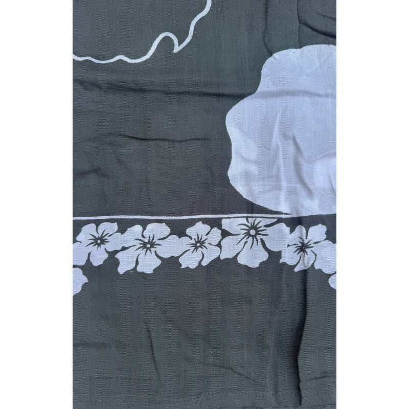 Beach Cover-Up | Hawaiian Flowers in Grey