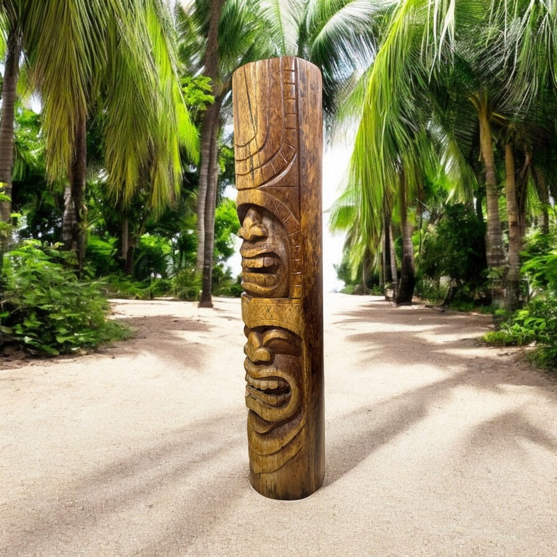 Love and Ocean Tiki Totem | Hawaiian Décor 40"