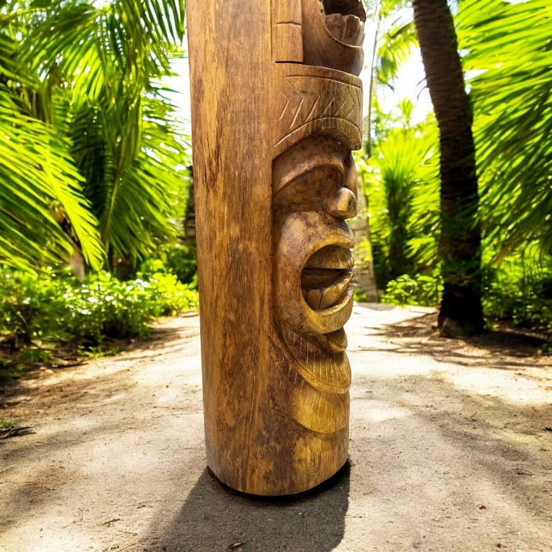 Love and Ocean Tiki Totem | Hawaiian Décor 40"