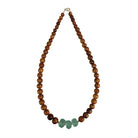 Koa and Beach Glass | Necklace 8mm