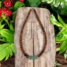 Koa and Beach Glass | Necklace 8mm