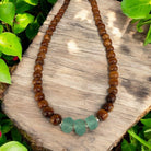 Koa and Beach Glass | Necklace 8mm