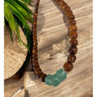 Koa and Beach Glass | Necklace 8mm