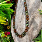 Koa and Green Fresh Water Pearls Necklace