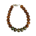 Koa and Green Fresh Water Pearls Bracelet