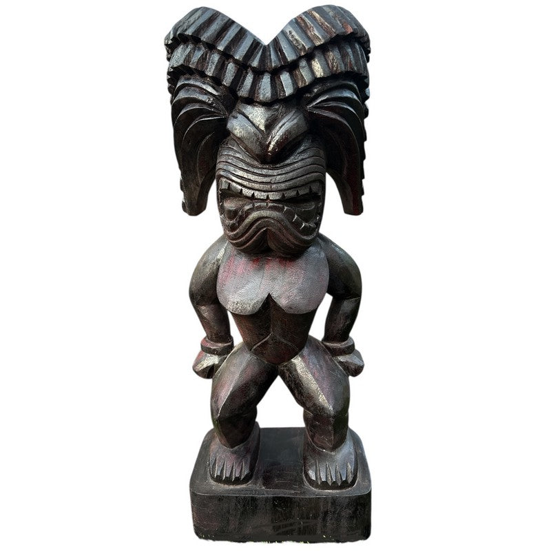 Ku | Traditional Hawaiian Museum Tiki  20"