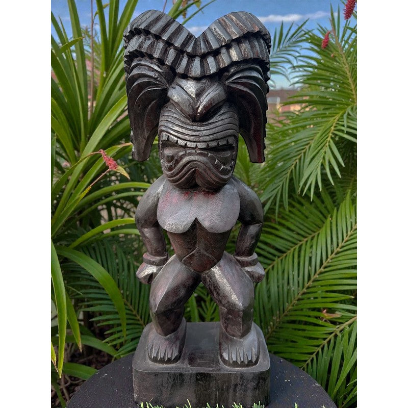 Ku | Traditional Hawaiian Museum Tiki  20"