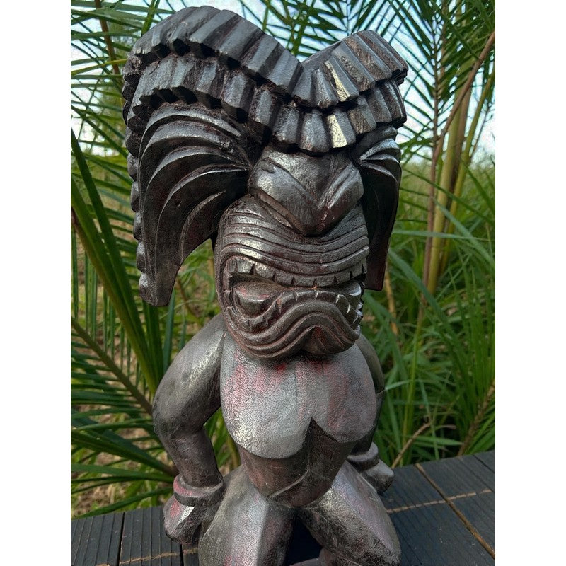 Ku | Traditional Hawaiian Museum Tiki  20"