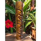 Ku and Lono Tiki Totem | Hawaiian Decor 19"