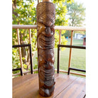 Ku and Lono Tiki Totem | Hawaiian Decor 19"