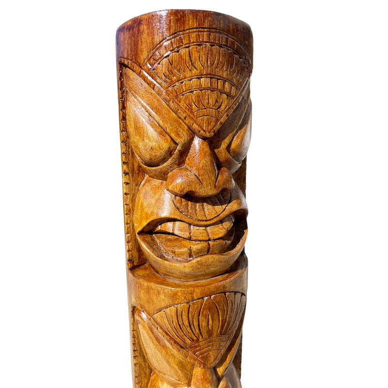 Life and Peace Tiki Totem | Hawaiian Décor 20" (Stained)