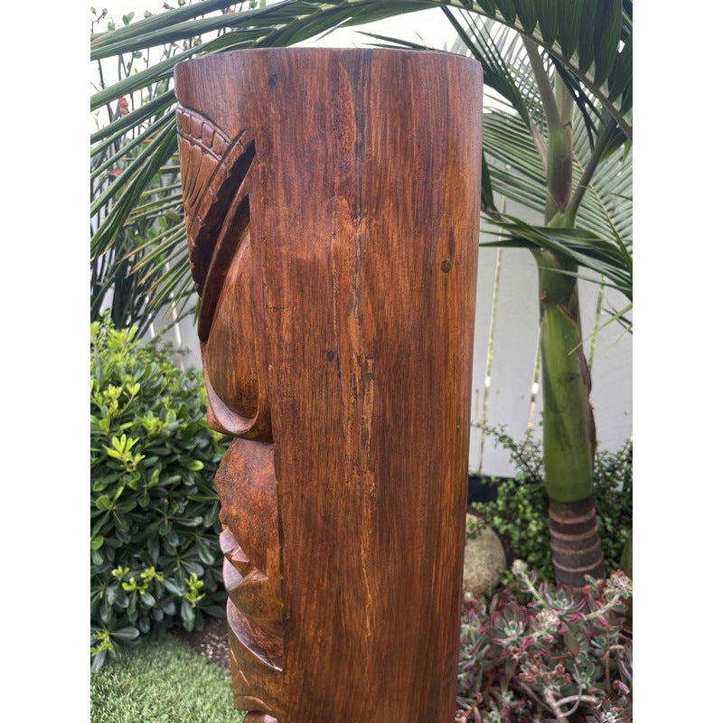 Life and Peace Tiki Totem | Hawaiian Décor 40" (Refurbished)